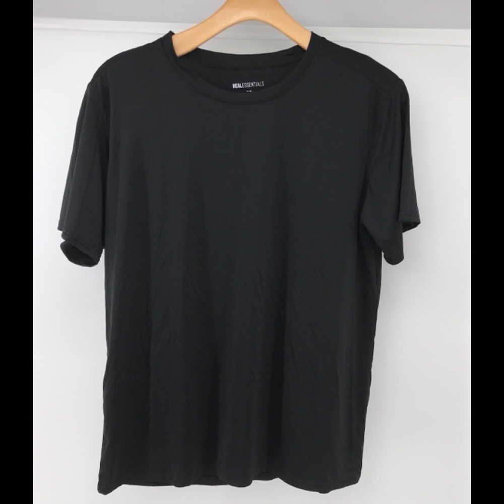 Real Essentials Mens Black Short Sleeve Shirt 2XL